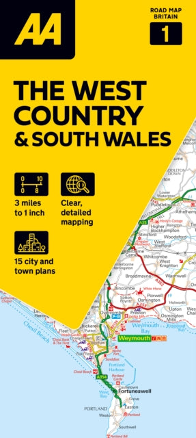 AA Road Map The West Country & South Wales : 1-9780749584641
