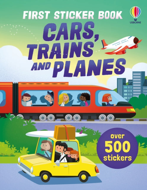 First Sticker Book Cars, Trains and Planes-9781836048206
