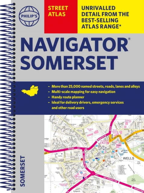 Philip's Navigator Street Atlas Somerset-9781849075886