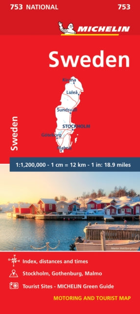 Sweden - Michelin National Map 753 : Map-9782067172852